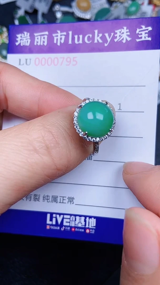 颈饰银S925镶嵌翡翠795