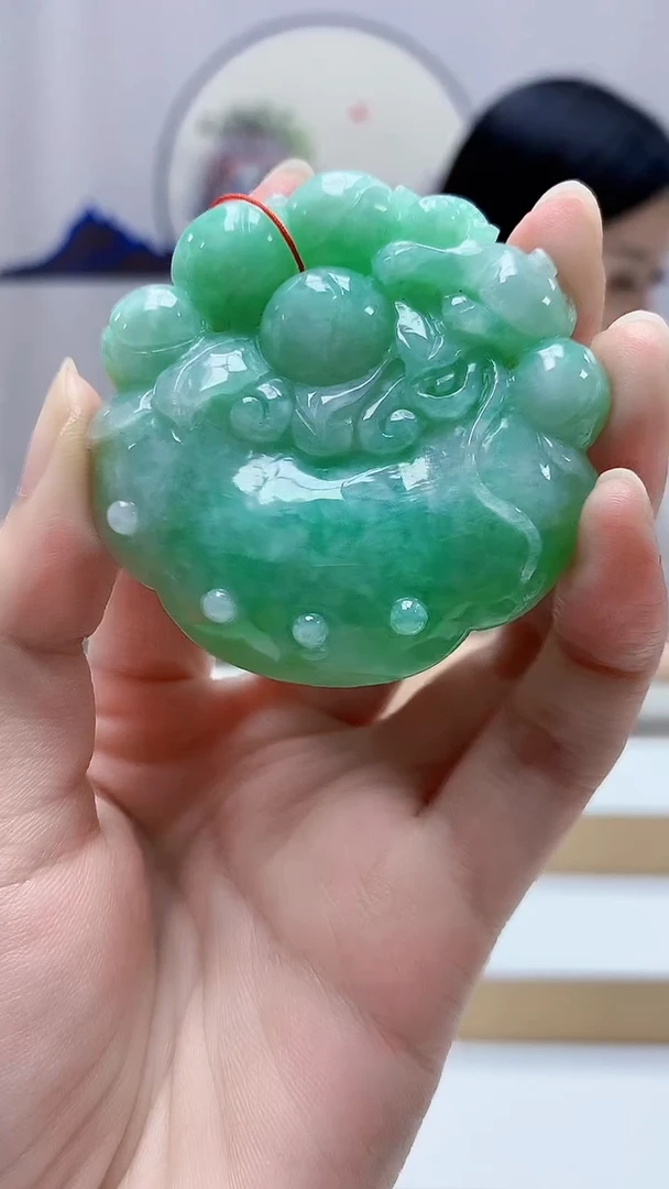 未镶嵌定制翡翠4852zm-毛货挂件如意48