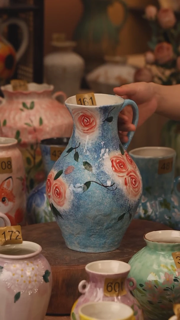 陶瓷161景德镇设计师手作花器摆件侘寂风
