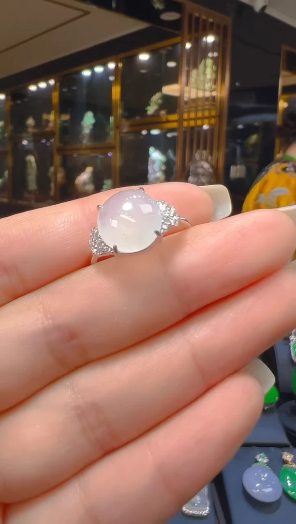 银S925镶嵌戒指翡翠034（多样性发其一）