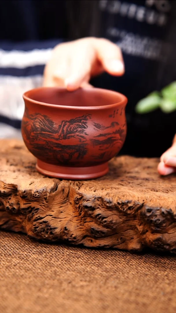 茶杯紫砂原矿紫砂杯