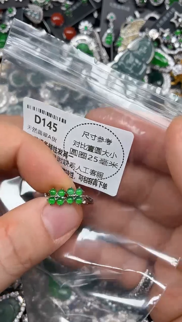 颈饰未镶嵌翡翠D145耳扣