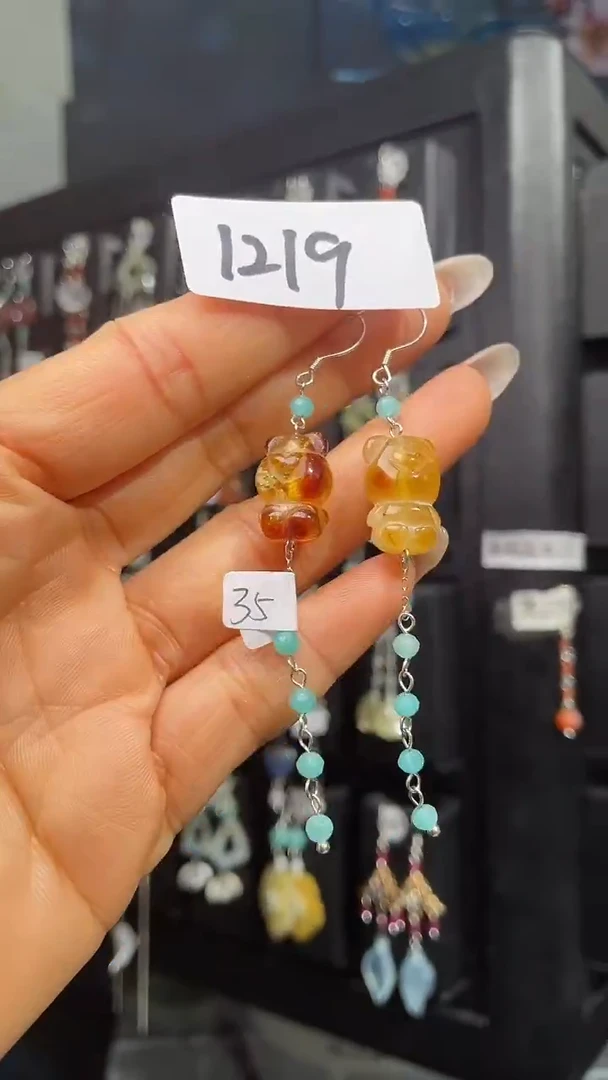 银S925镶嵌耳饰紫晶喜欢拍