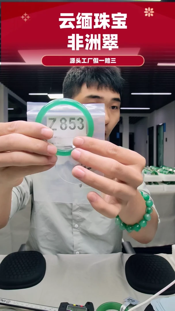 未镶嵌手镯石英质玉（非洲翠）59圈口Z853