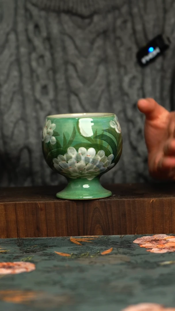 杯釉下彩手工手绘同款陶器