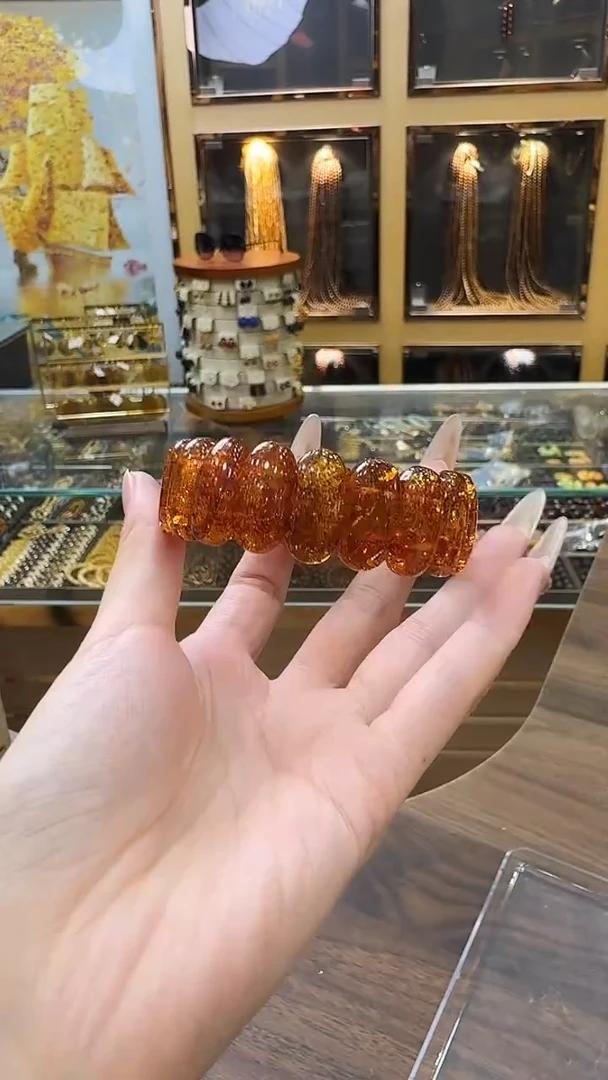 未镶嵌琥珀手镯火花珀手镯