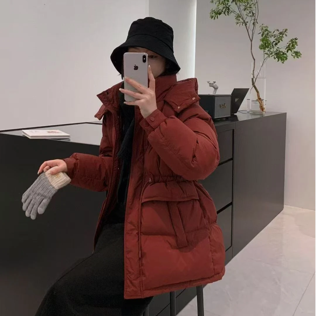 【张金】显瘦百搭气质减龄显瘦抽绳连帽羽绒服01款