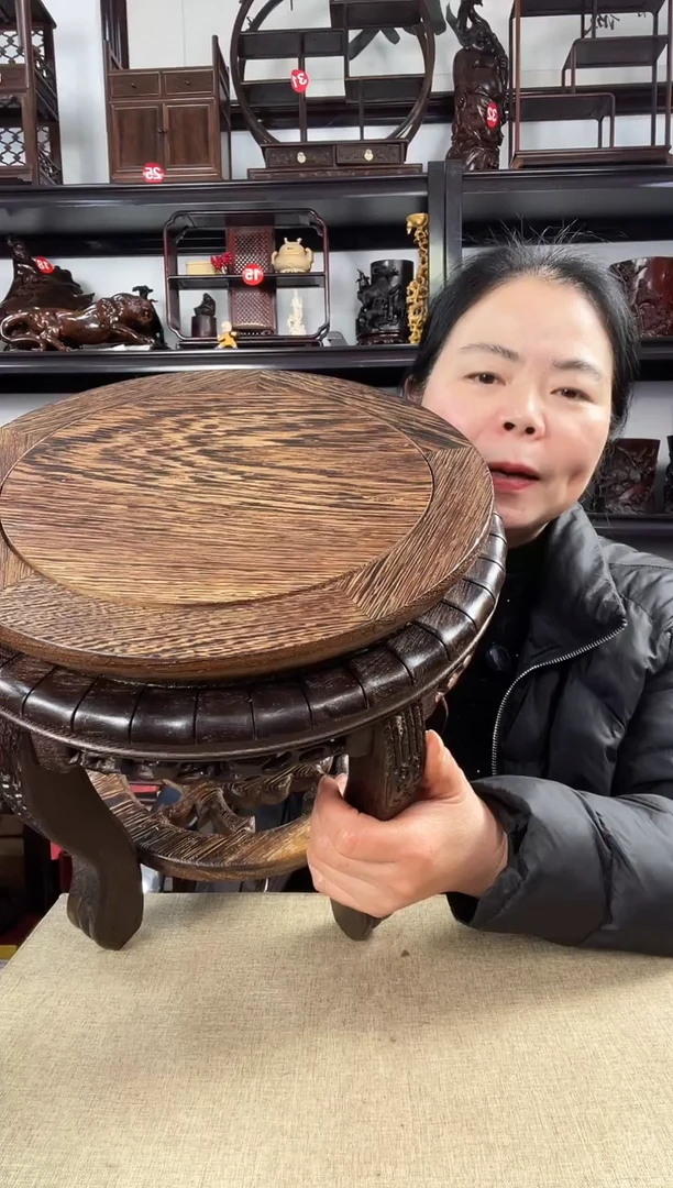 木鸡翅木凳子老李红木工艺品