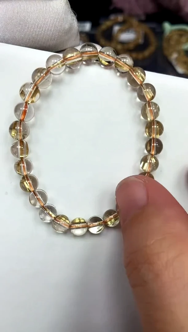 -未镶嵌水晶水晶金钛晶手串-406 多样性发其一