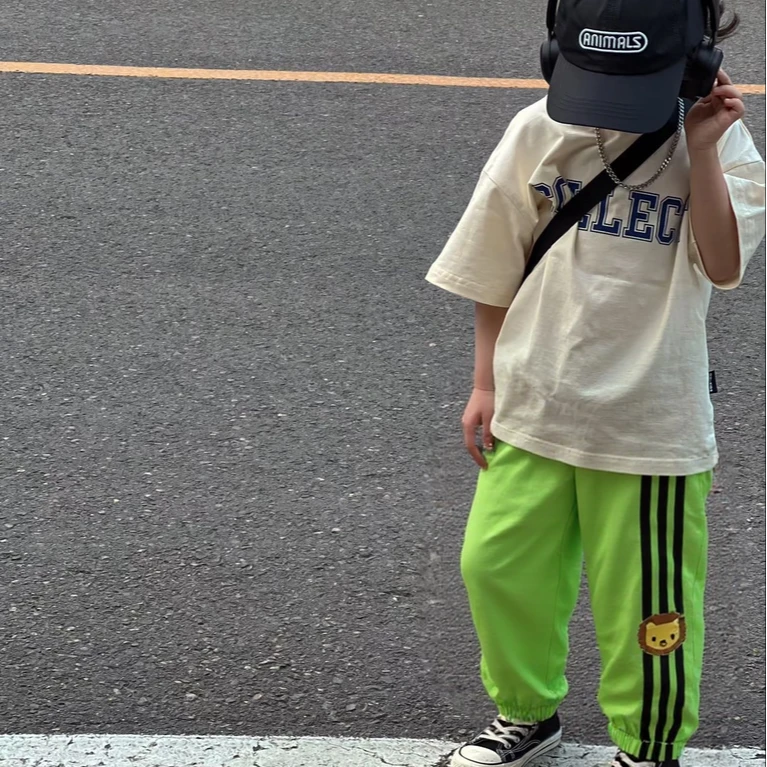 003高端专享儿童休闲裤子绿色