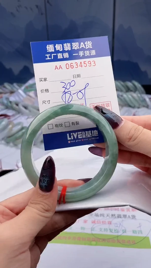 未镶嵌手镯翡翠4593天然翡翠A货
