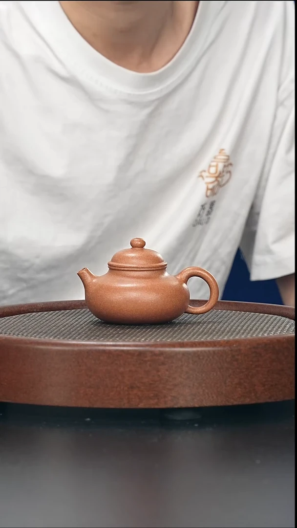 茶壶紫砂小容天-黄降破-全手工无添加-120cc（完美品）