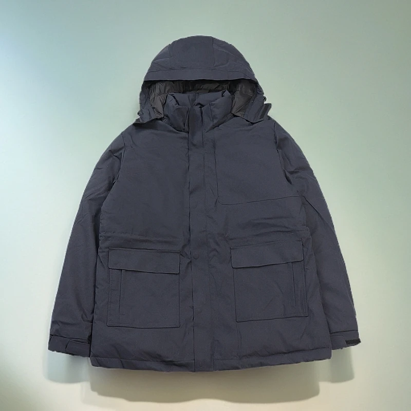 200斤胖哥加肥加大码休闲男士冬季冲锋防风防泼水户外连帽羽绒服