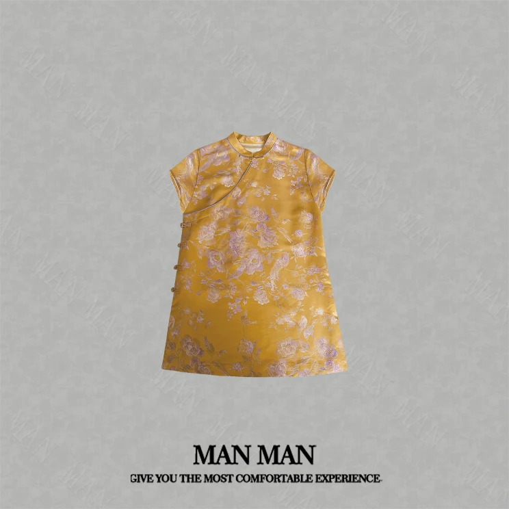 满满出品-『金缕绘翎桑蚕丝国风衫』25194气质时尚重磅舒适百搭夏款