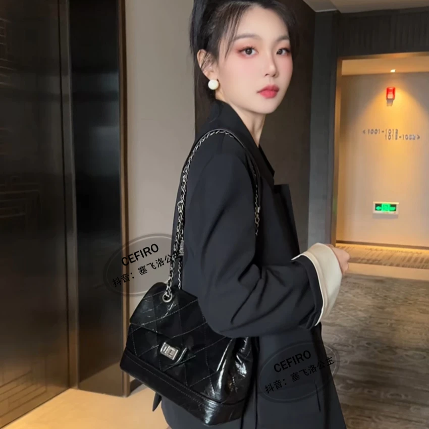 【CEFIRO · CiCi】秋冬百搭女士单肩斜跨菱格女包 WGG-1WA862-1101