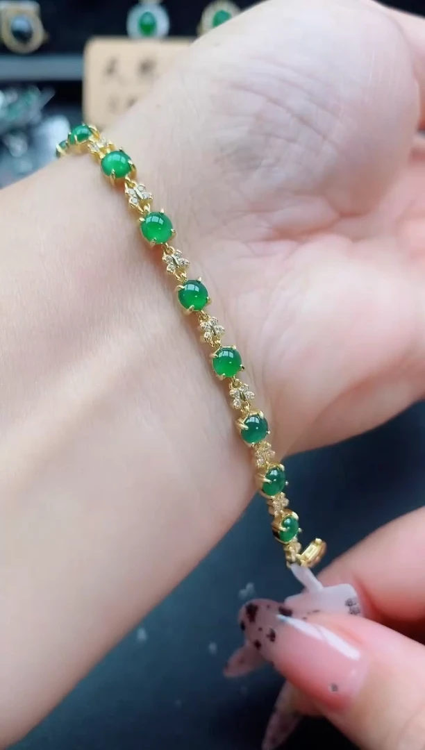 银S925镶嵌戒指翡翠1