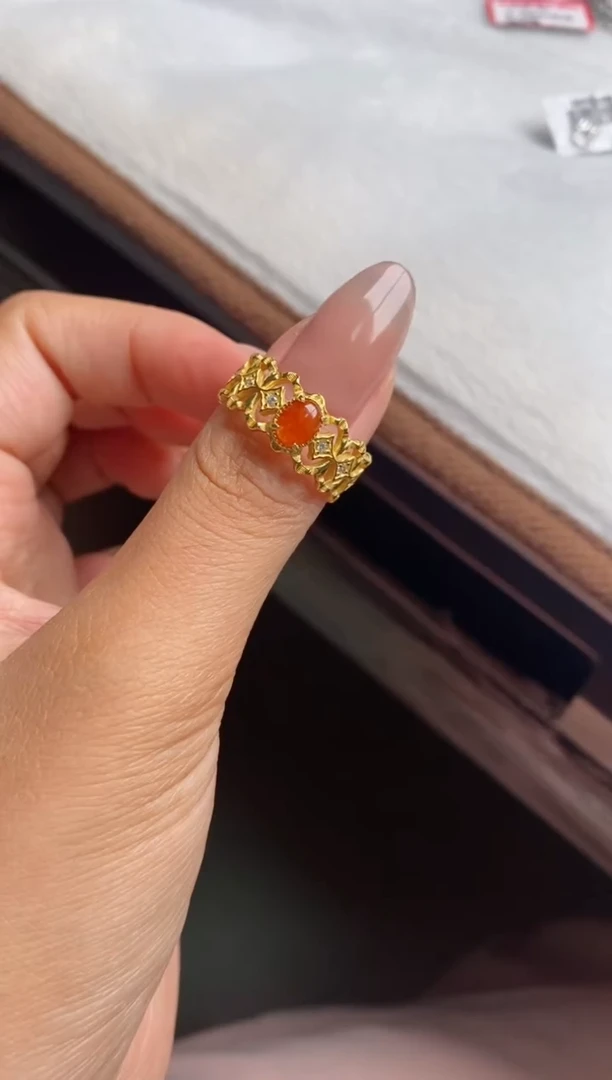 翡翠戒指银S925镶嵌天然A货翡翠