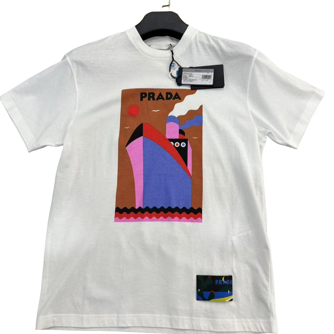 未使用 Prada/普拉达 PRADA轮船logo全新短袖