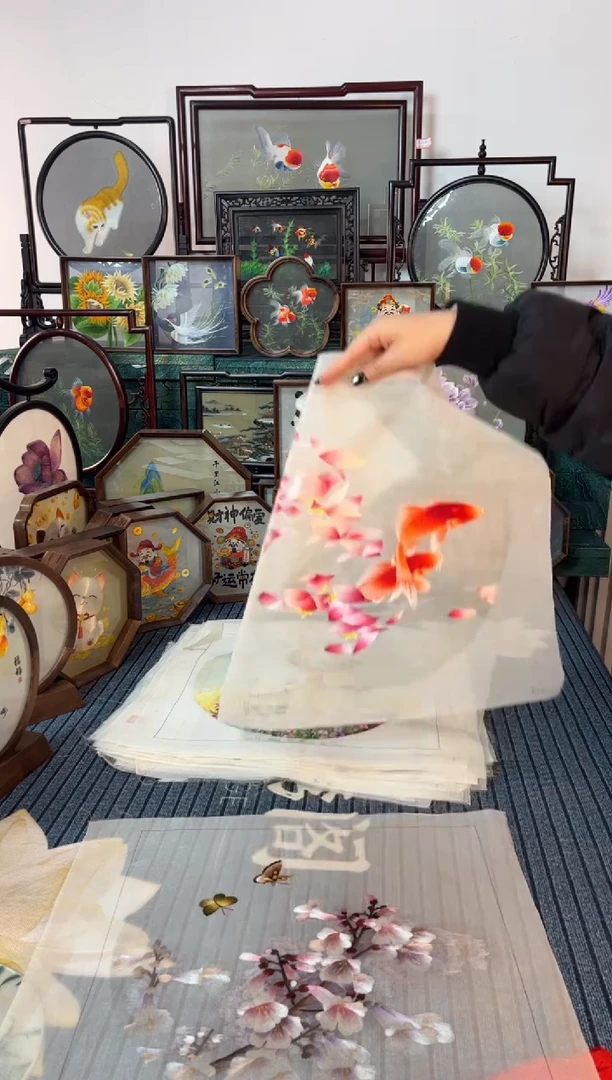 刺绣刺绣双面绣摆件