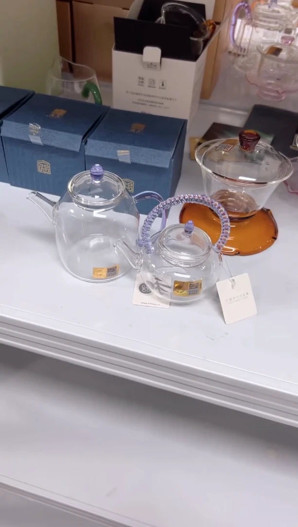 禾器宴臣壶浅紫色 + 珠连壶浅紫色