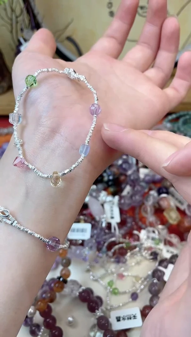 【闪购商品】水晶手链银S925镶嵌448手串