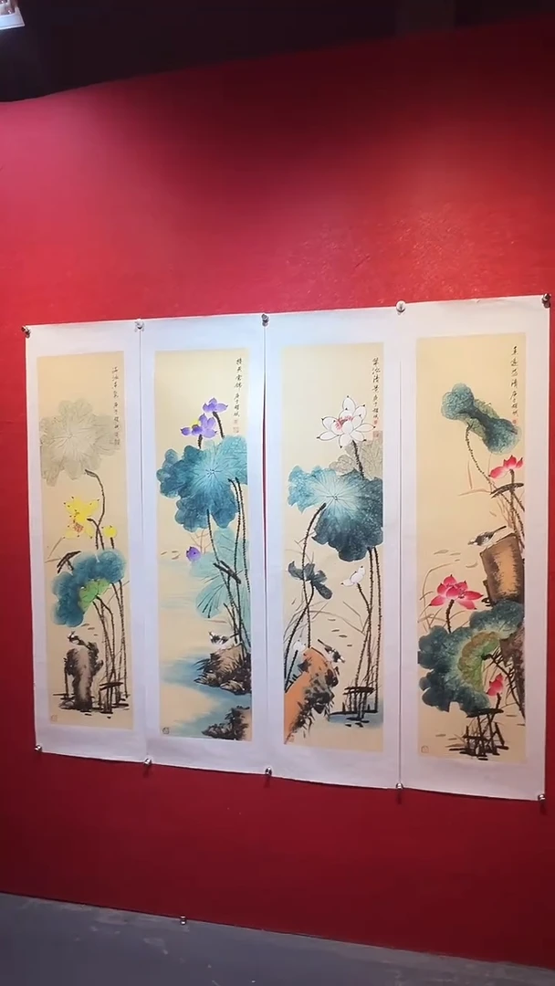 【闪购商品】国画国画/绘画37/四条瓶/3.4