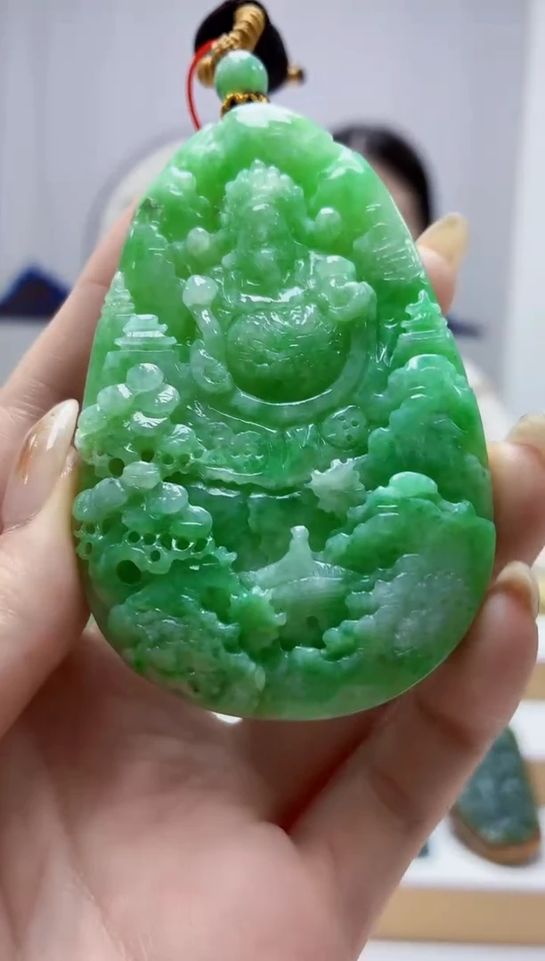 未镶嵌定制翡翠4812jw-毛货挂件79