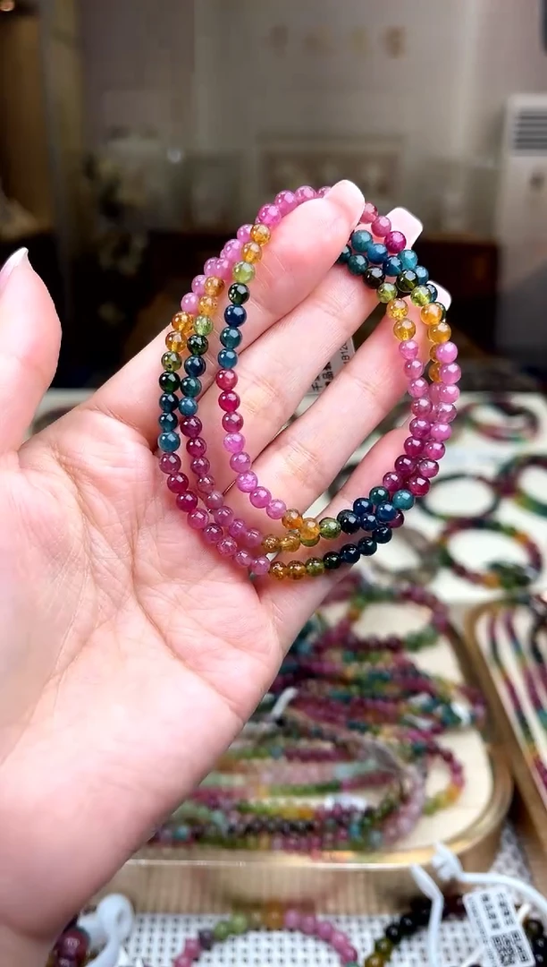 【闪购商品】碧玺/未镶嵌4mm+碧玺多圈多样性发货