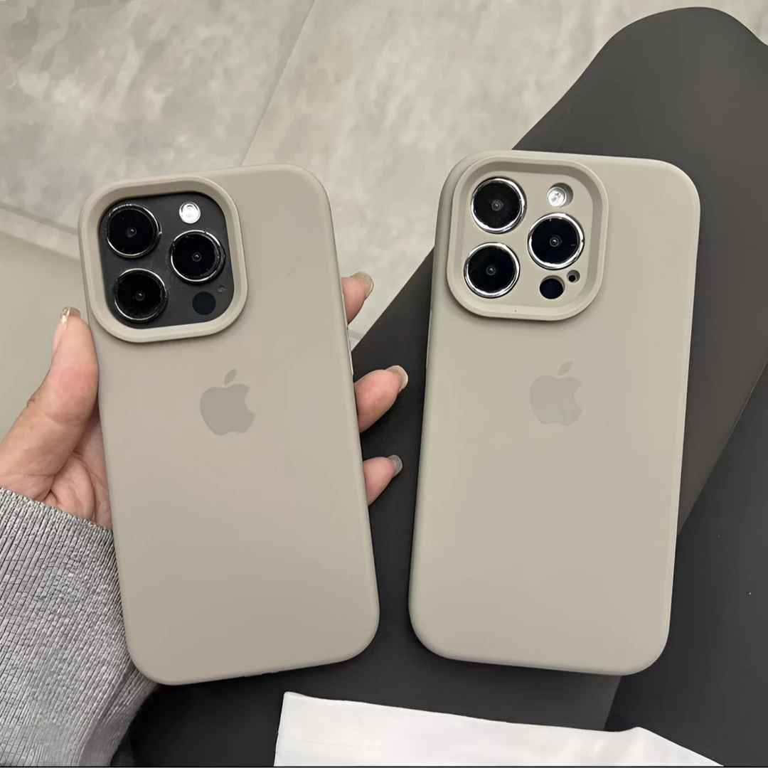 岩石灰适用苹果16手机壳15液态硅胶iphone14简约13纯色1211