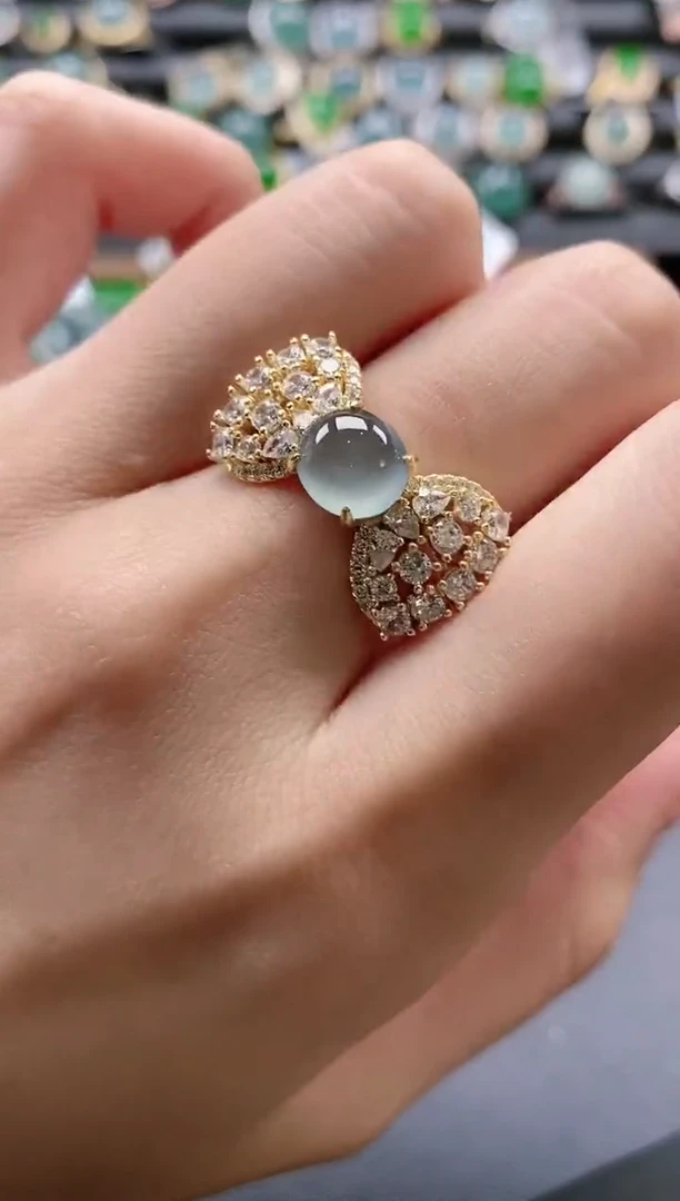 【闪购商品】翡翠戒指银S925镶嵌51151