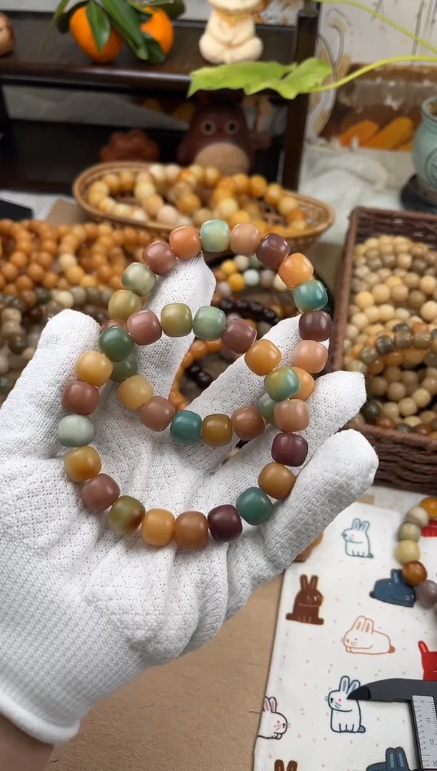 手串菩提根/象牙果a296 卡12.9 干磨莫奈