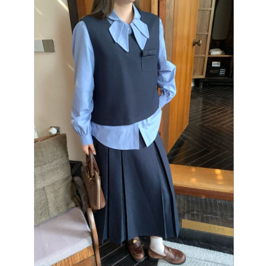 【现货秒发-NAZ微胖大码定制】立体小华夫格背心上衣半裙套装