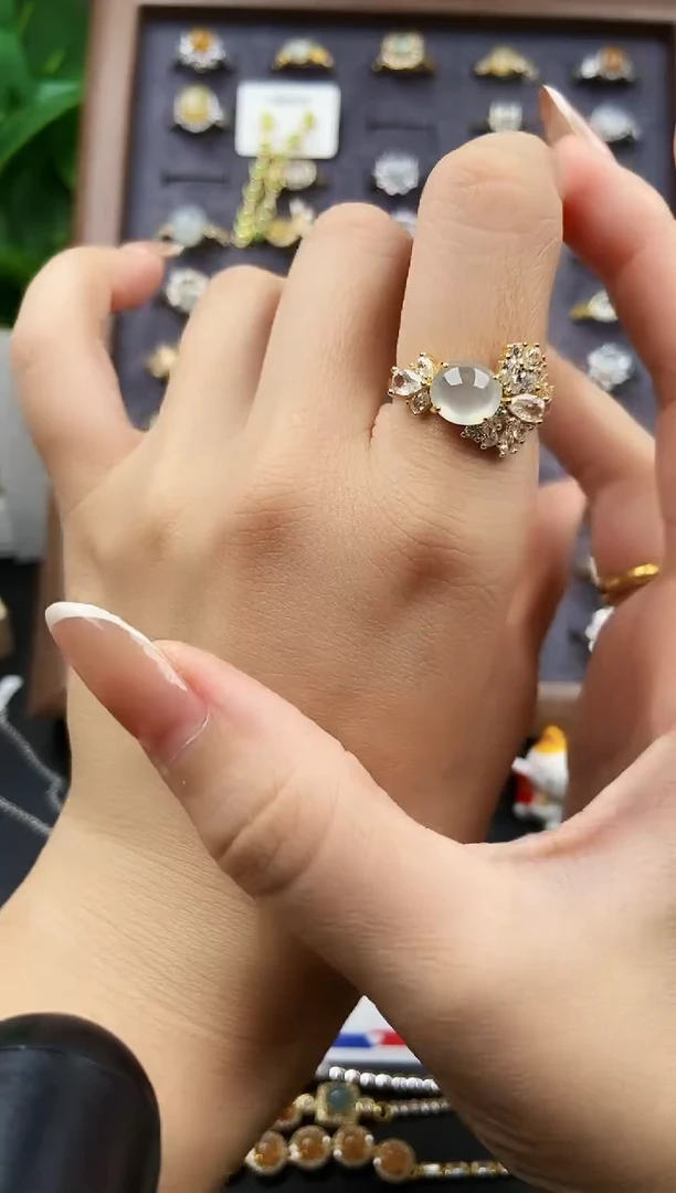 银S925镶嵌戒指翡翠12