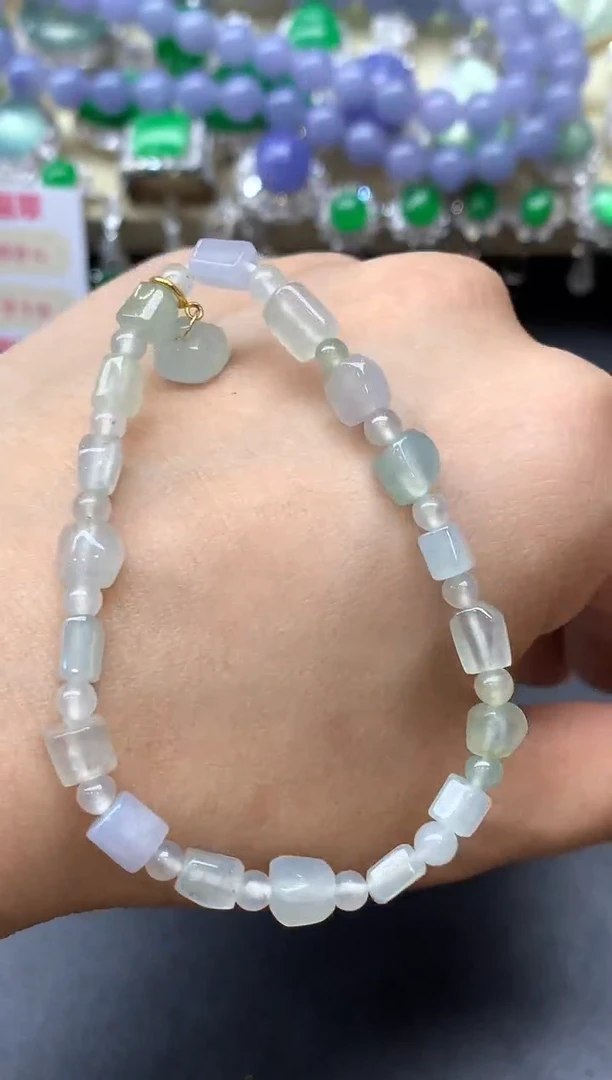 18K金镶嵌手链翡翠118-中国好珍宝