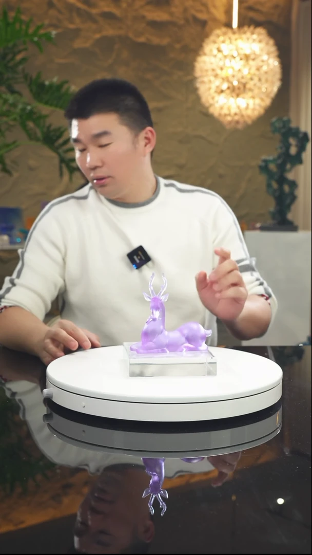 【闪购商品】瓷片福利紫色鹿摆件