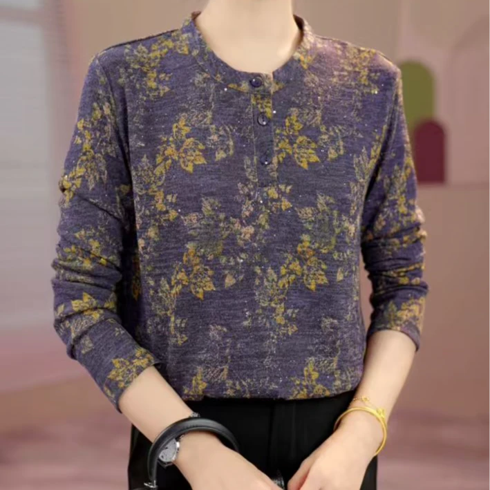 Y1480 [高品质]气质优雅时尚衬衫遮肚子显瘦小衫