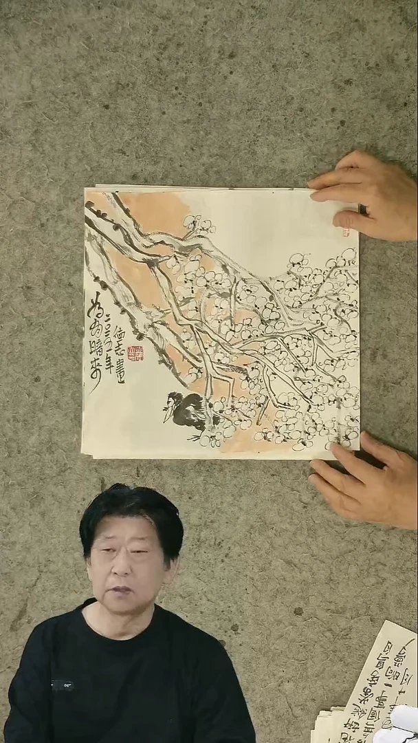 国画温德志老师 国画 禅意小品  34*34cm