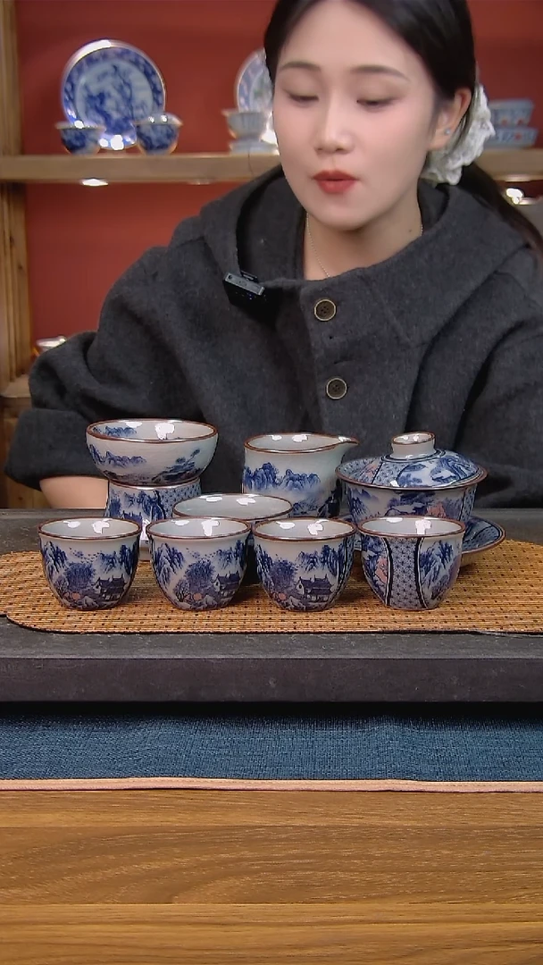 简装家用款8件套 老陶泥开片纹陶瓷茶具