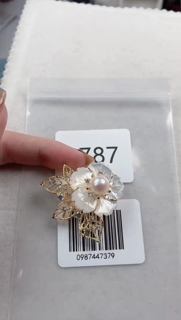 未镶嵌胸针海水珍珠X787