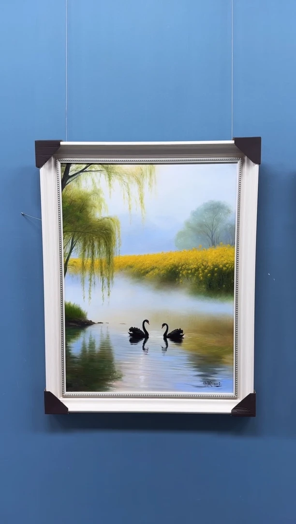 油画管伟骏精品天鹅油画 60*80作品33