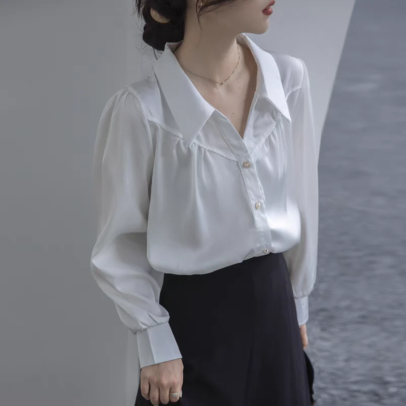 804长袖白色衬衫