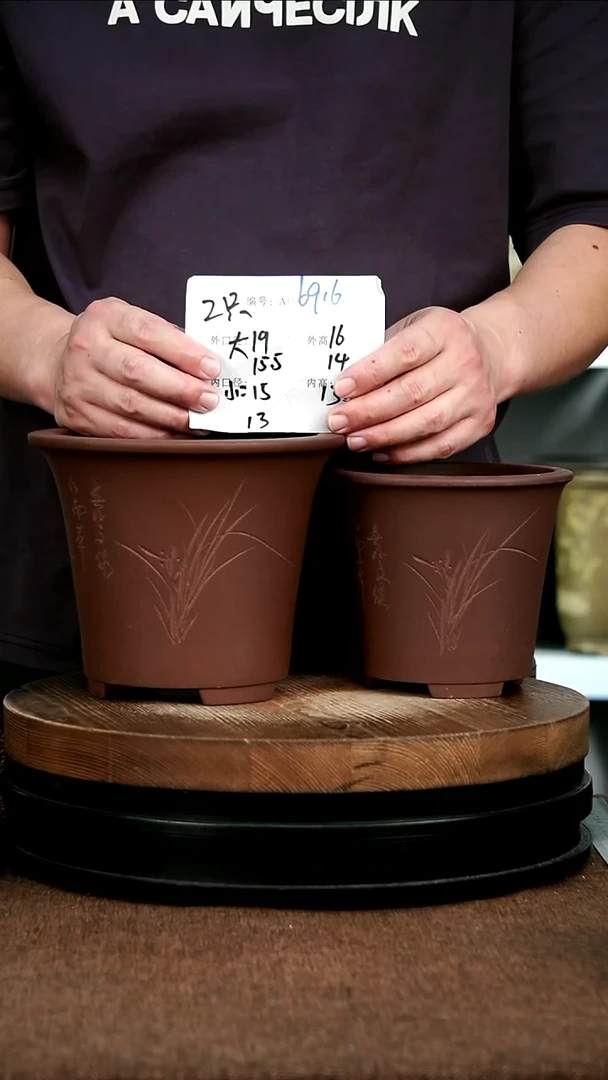 紫砂花盆花卉园艺6916