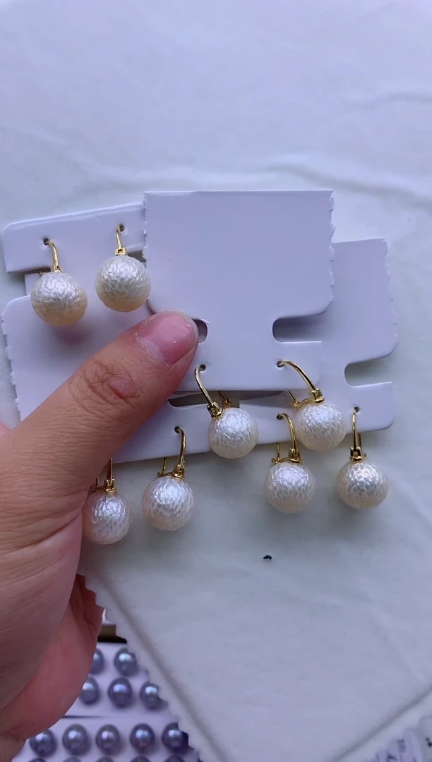 【闪购商品】淡水珍珠耳饰银S925镶嵌多发其一