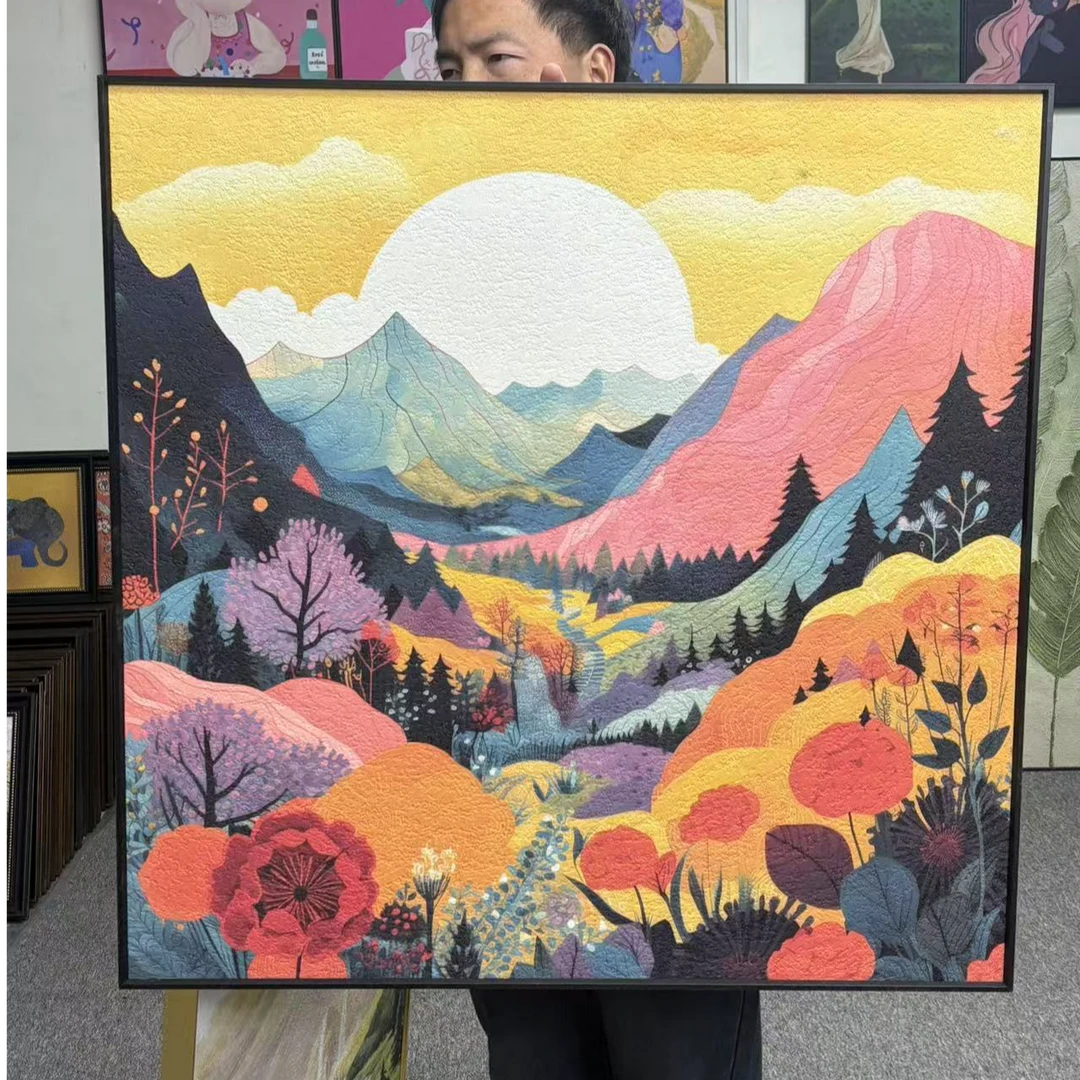 多巴胺日出风景客厅装饰画马蒂斯抽象玄关走廊挂画卧室挂画8080