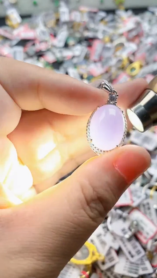 翡翠戒指银S925镶嵌5555---4