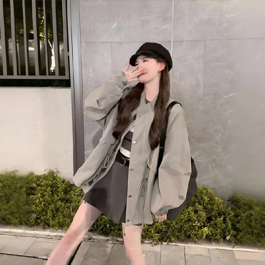 B 门店89&9！西雅图风衣」高级感廓形宽松百搭显瘦收腰外套女C23399