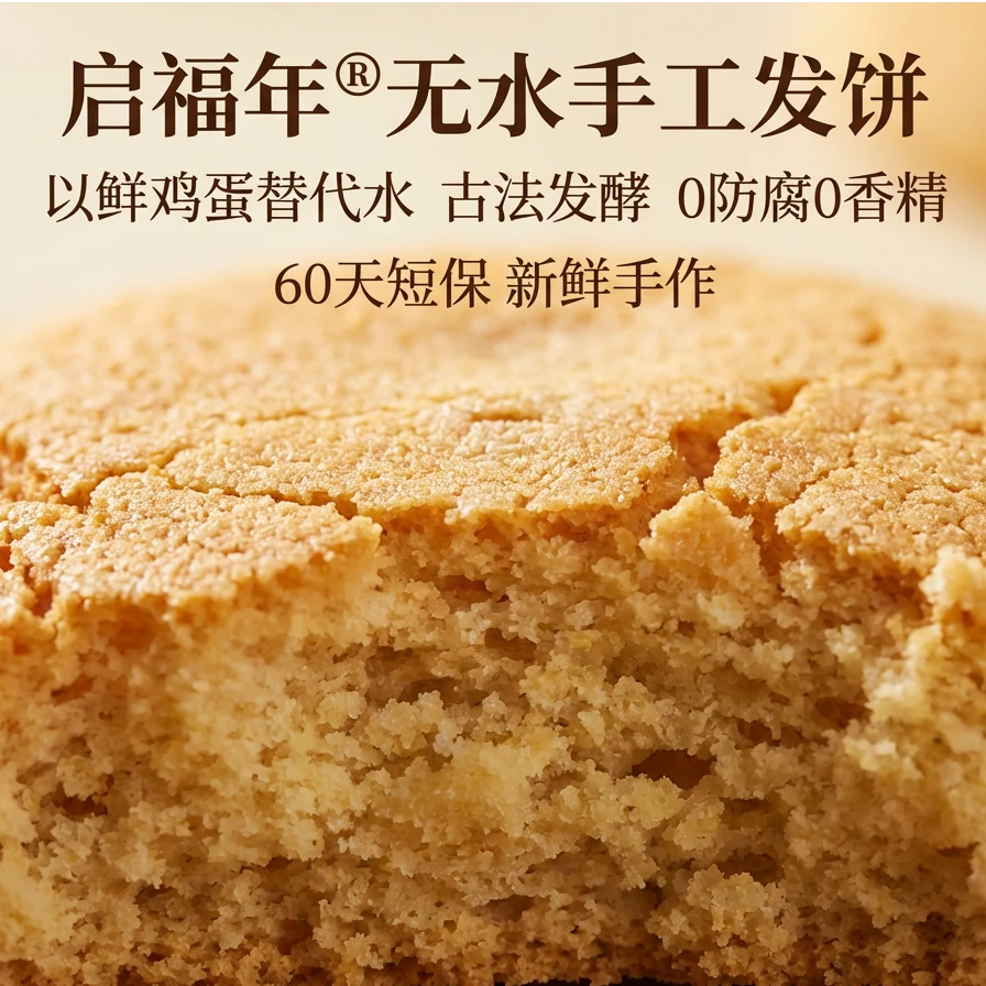 【红姐优选】非遗无水手工法饼+420g+2包｜0添加防腐香精