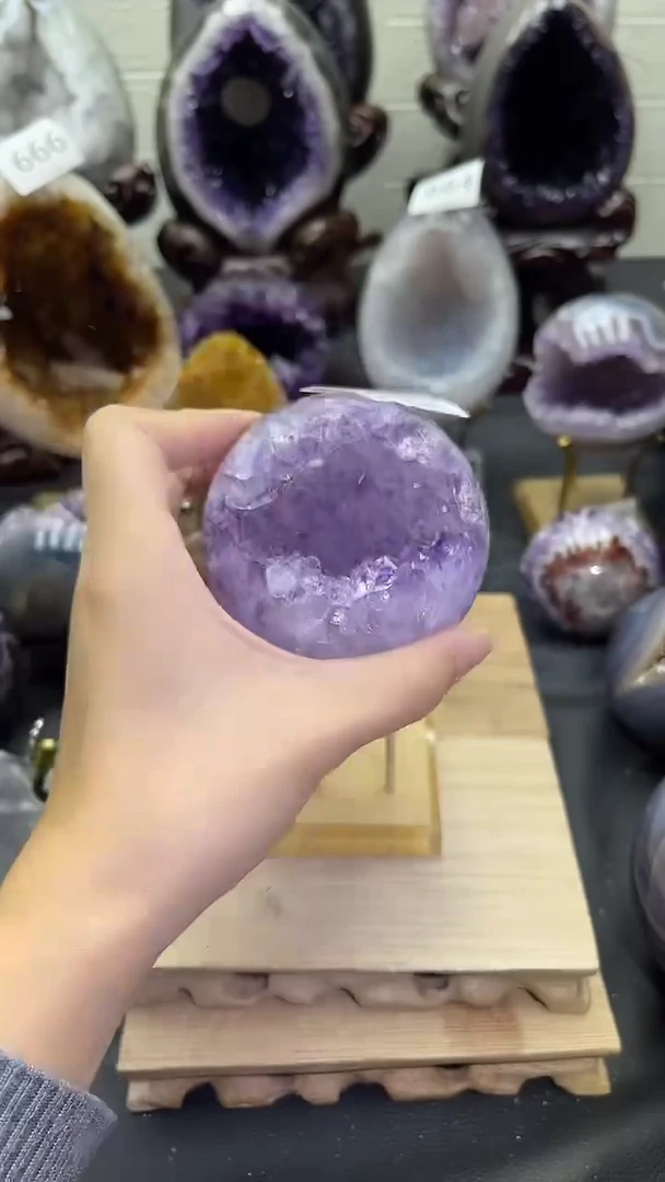 未镶嵌大型摆件（非配饰）紫晶?****?683号开口笑