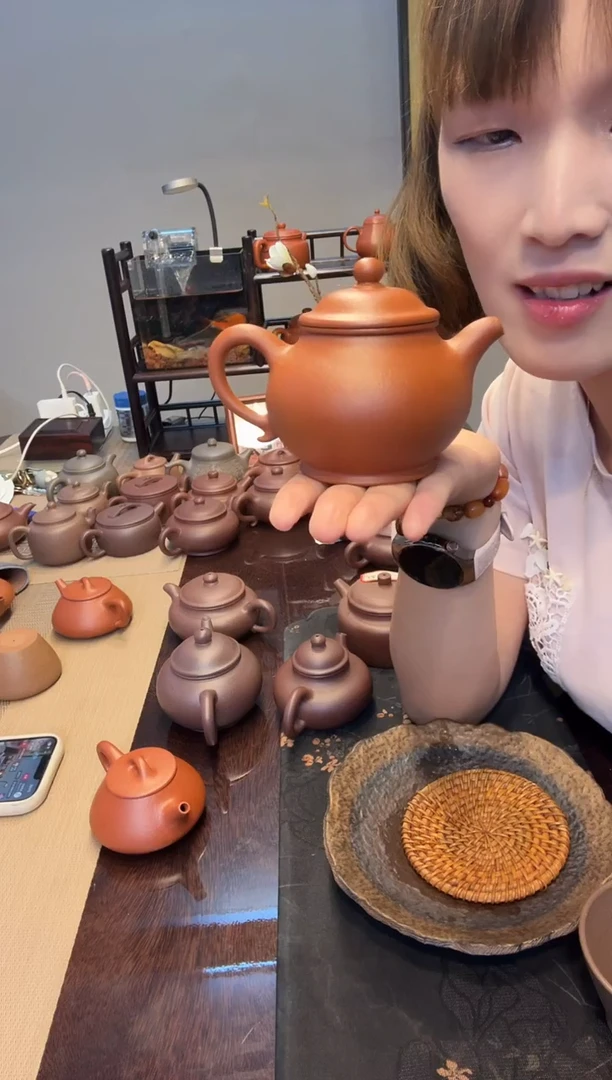 茶壶紫砂佩**生微瑕朱泥潘壶