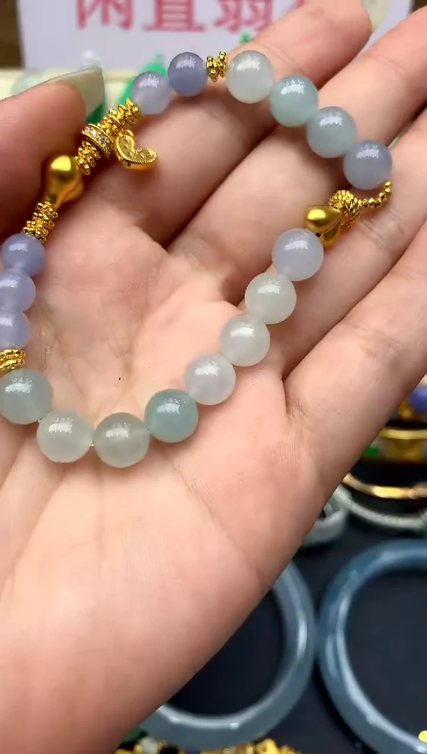足金镶嵌手串翡翠306 -中国好珍宝